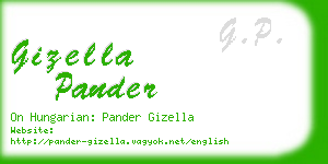gizella pander business card